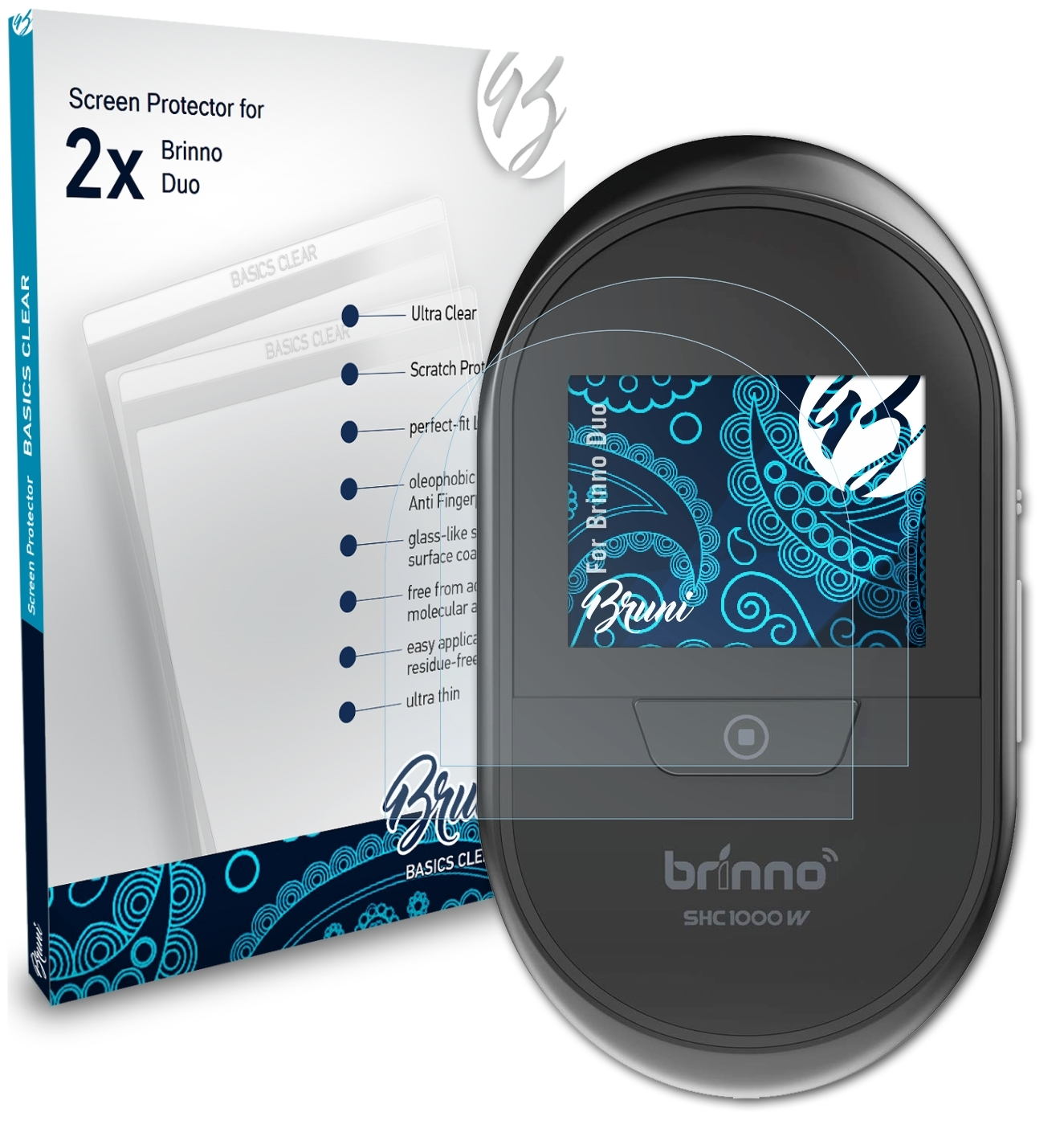 Basics-Clear Brinno 2x BRUNI Schutzfolie(für Duo)