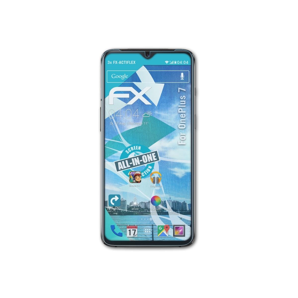 OnePlus 7) 3x ATFOLIX Displayschutz(für FX-ActiFleX