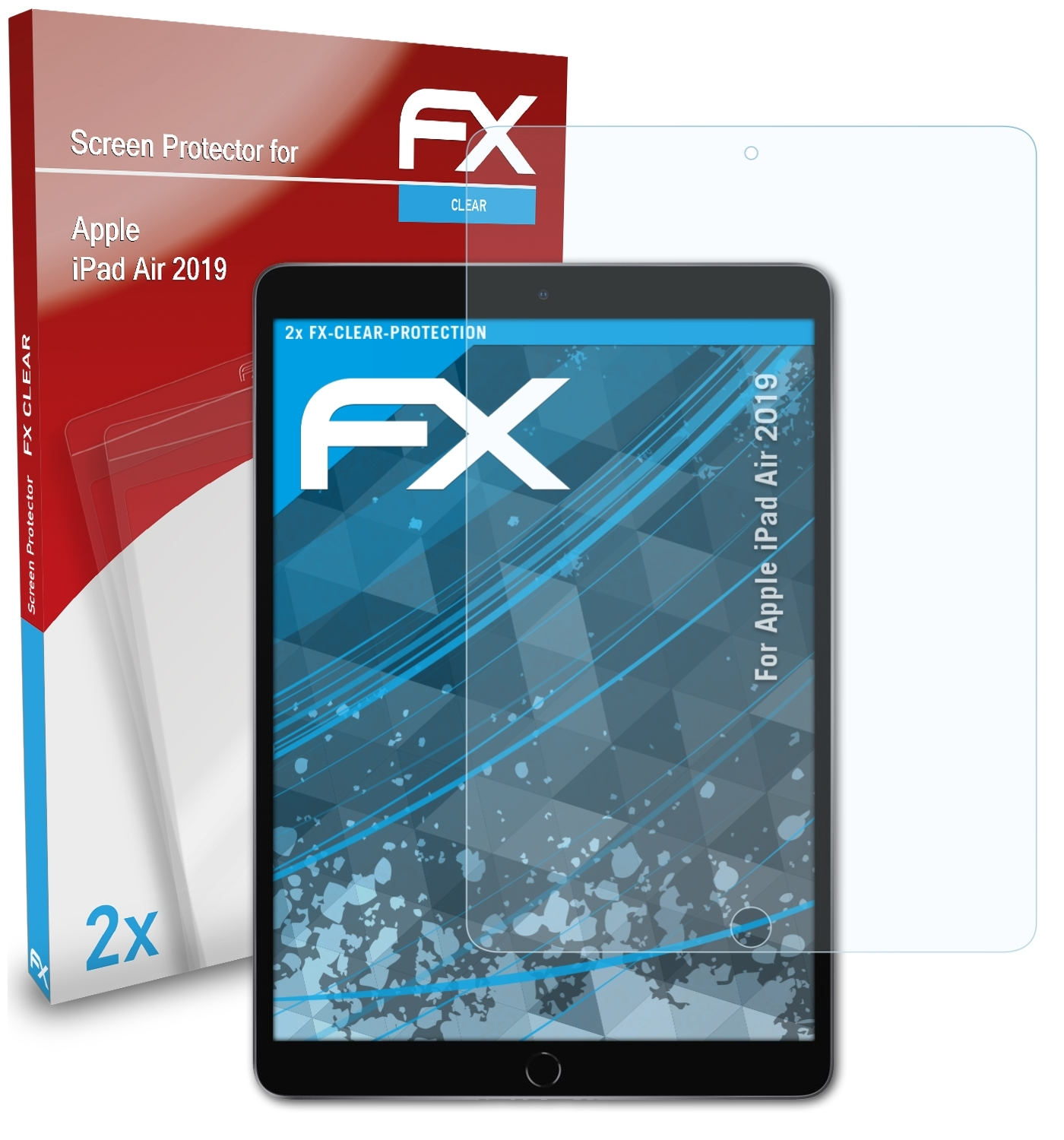 Apple Air 2x ATFOLIX iPad FX-Clear Displayschutz(für (2019))