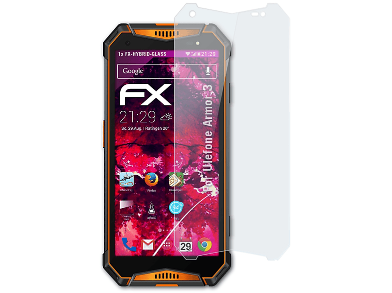 ATFOLIX FX-Hybrid-Glass Schutzglas(für Ulefone Armor 3)