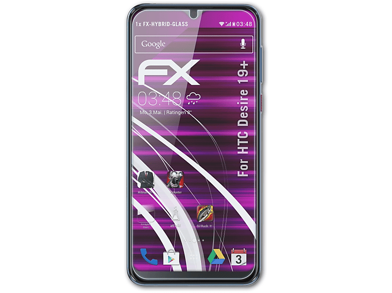 ATFOLIX FX-Hybrid-Glass Schutzglas(für HTC Desire 19+) | Displayschutzfolien & Gläser