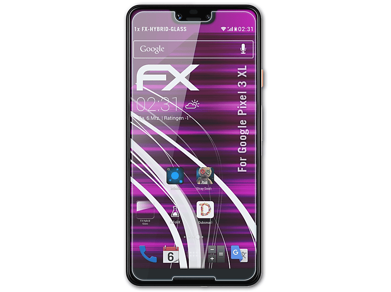 ATFOLIX FX-Hybrid-Glass Schutzglas(für Google Pixel 3 XL) | Displayschutzfolien & Gläser