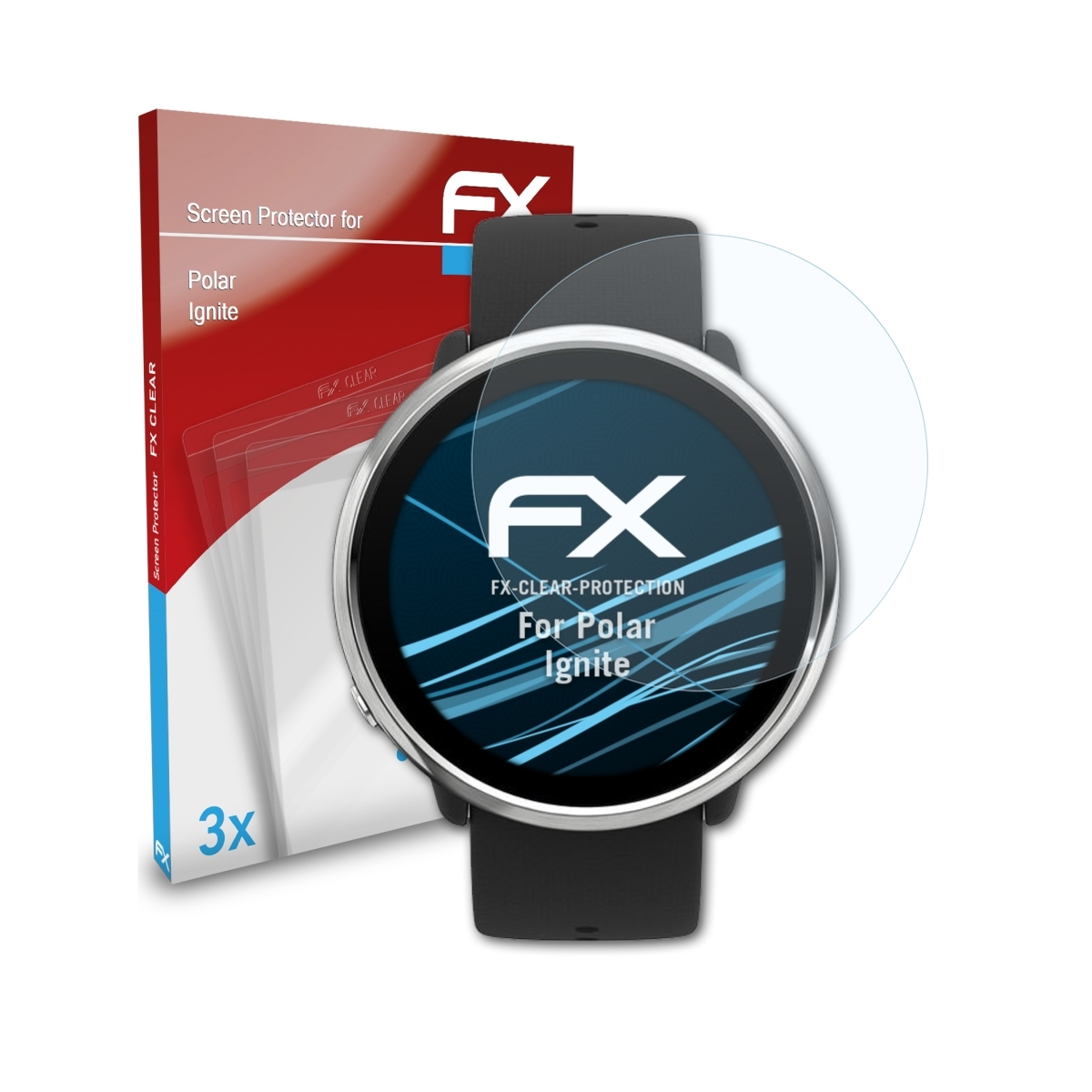 ATFOLIX 3x Displayschutz(für Polar FX-Clear Ignite)