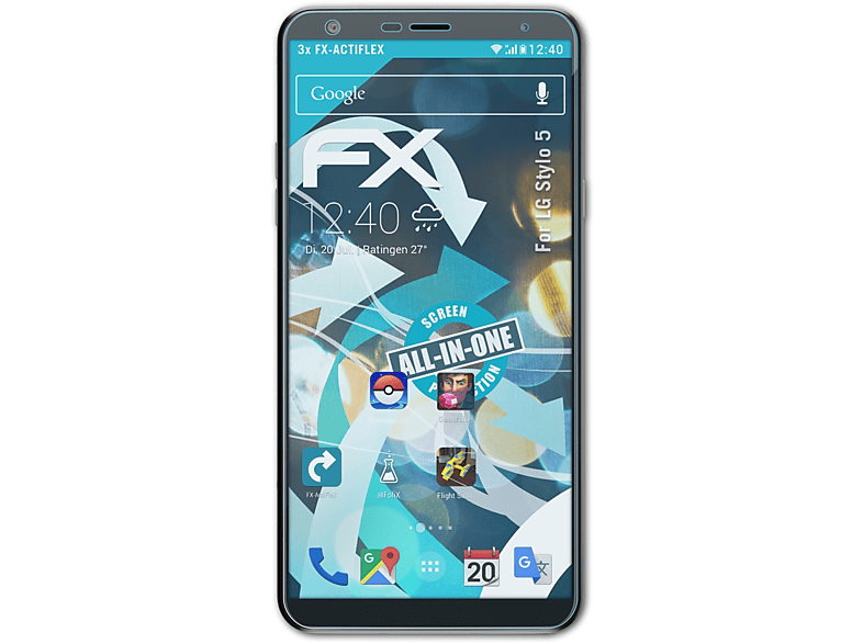 Stylo FX-ActiFleX Displayschutz(für LG 5) ATFOLIX 3x