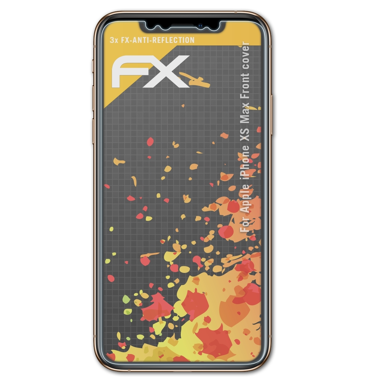 ATFOLIX 3x FX-Antireflex XS Displayschutz(für cover)) iPhone (Front Max Apple