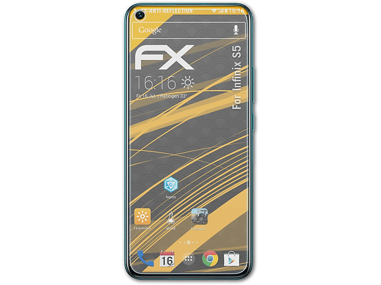 Infinix 3x S5) ATFOLIX FX-Antireflex Displayschutz(für