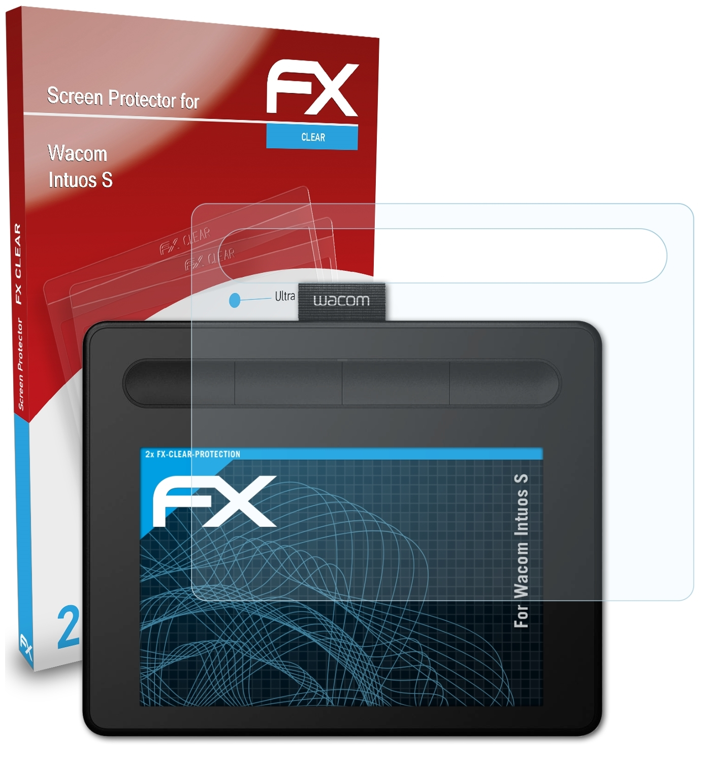 ATFOLIX 2x FX-Clear Displayschutz(für Wacom Intuos S)