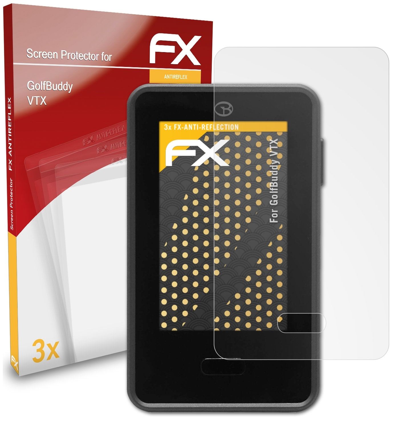 ATFOLIX 3x FX-Antireflex Displayschutz(für GolfBuddy VTX)
