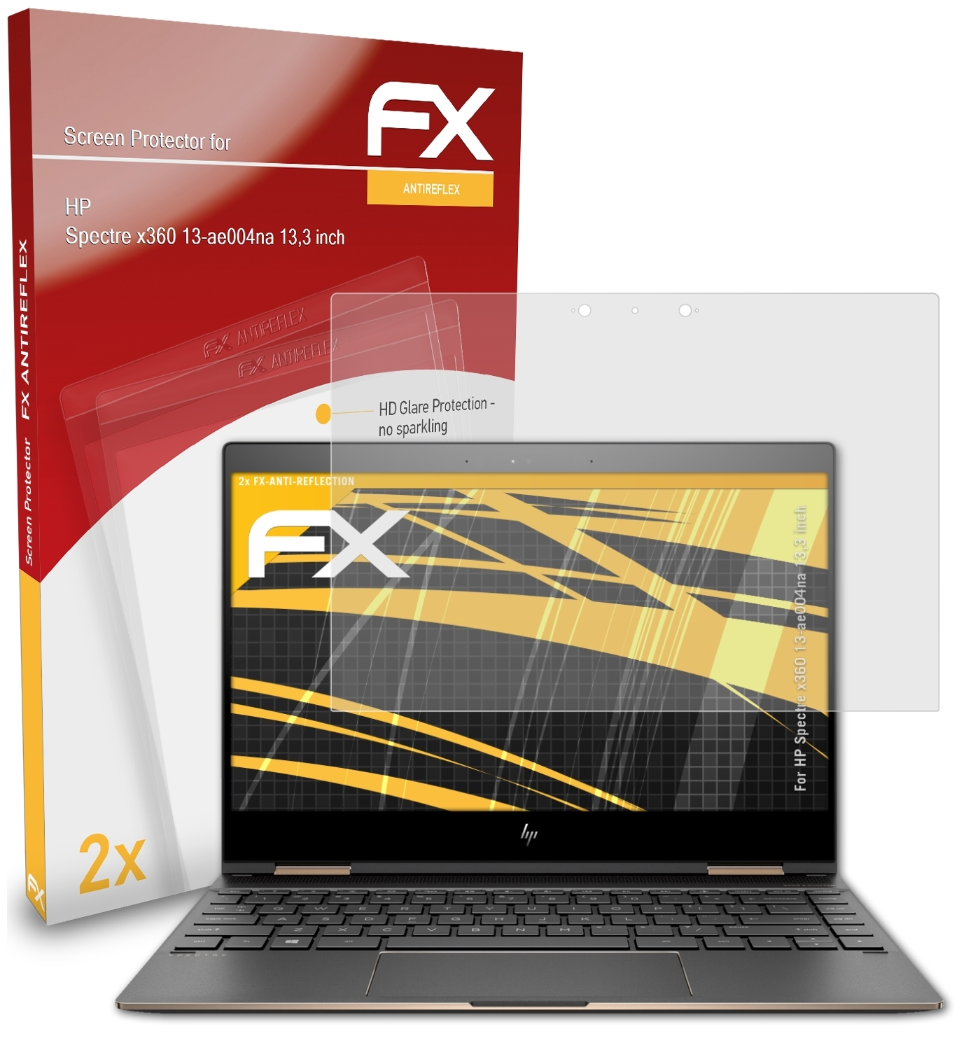 ATFOLIX 2x FX-Antireflex Displayschutz(für HP Spectre inch)) 13-ae004na (13,3 x360
