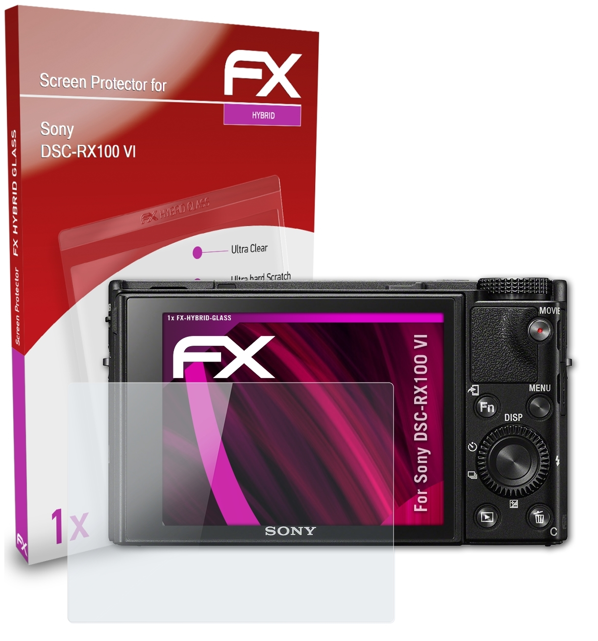 FX-Hybrid-Glass VI) DSC-RX100 Schutzglas(für ATFOLIX Sony