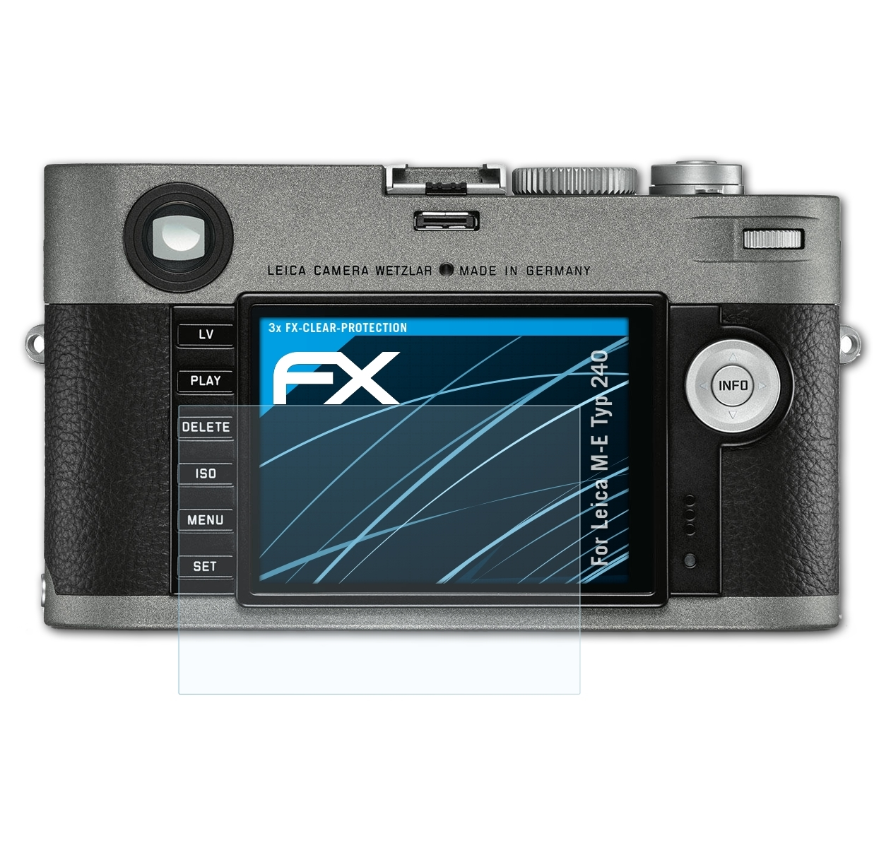 ATFOLIX 3x FX-Clear Displayschutz(für 240)) Leica (Typ M-E