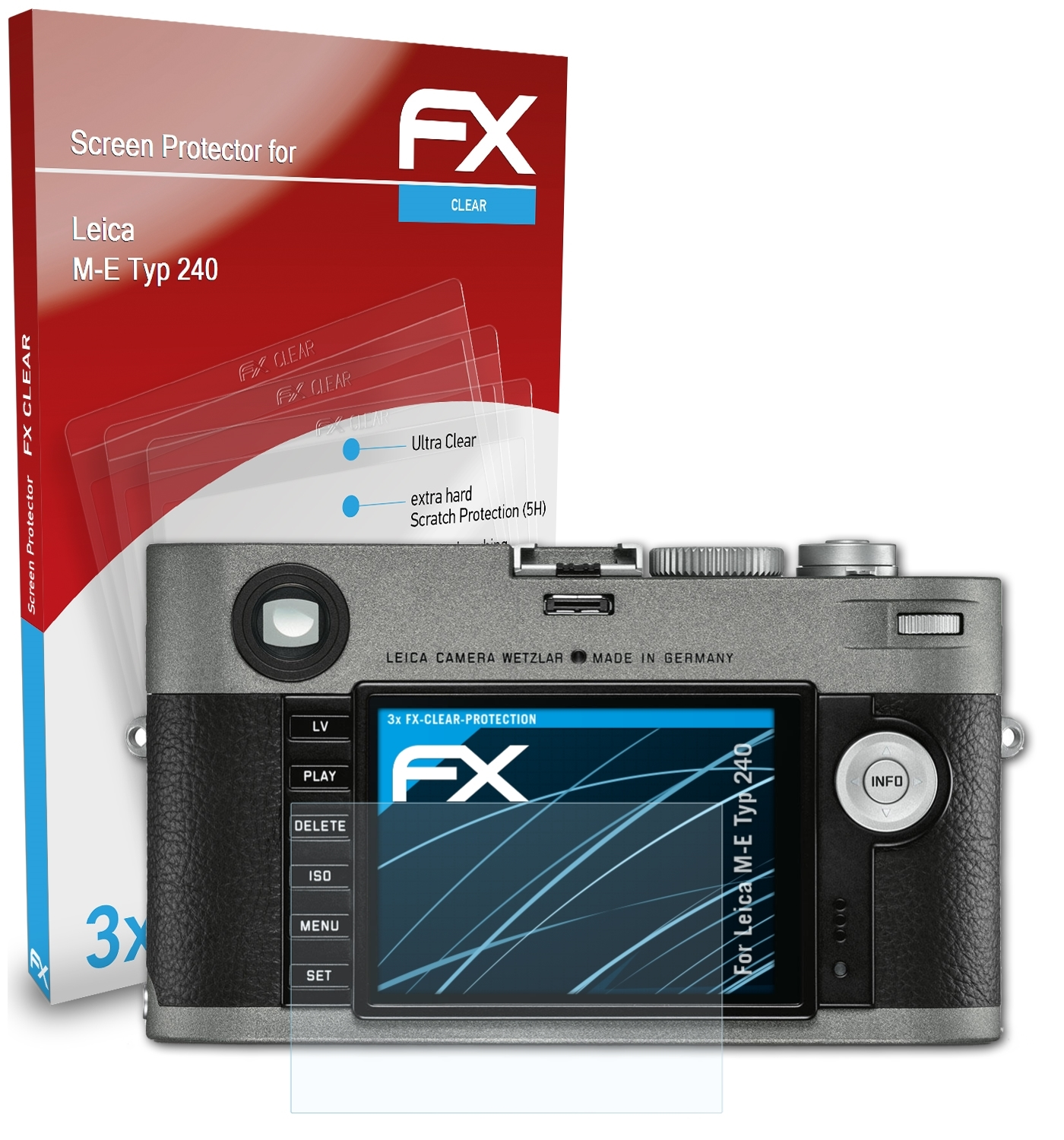 M-E FX-Clear ATFOLIX Displayschutz(für Leica 240)) (Typ 3x