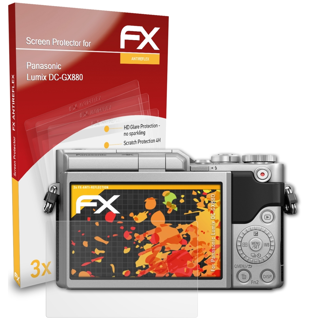 ATFOLIX 3x FX-Antireflex DC-GX880) Lumix Displayschutz(für Panasonic