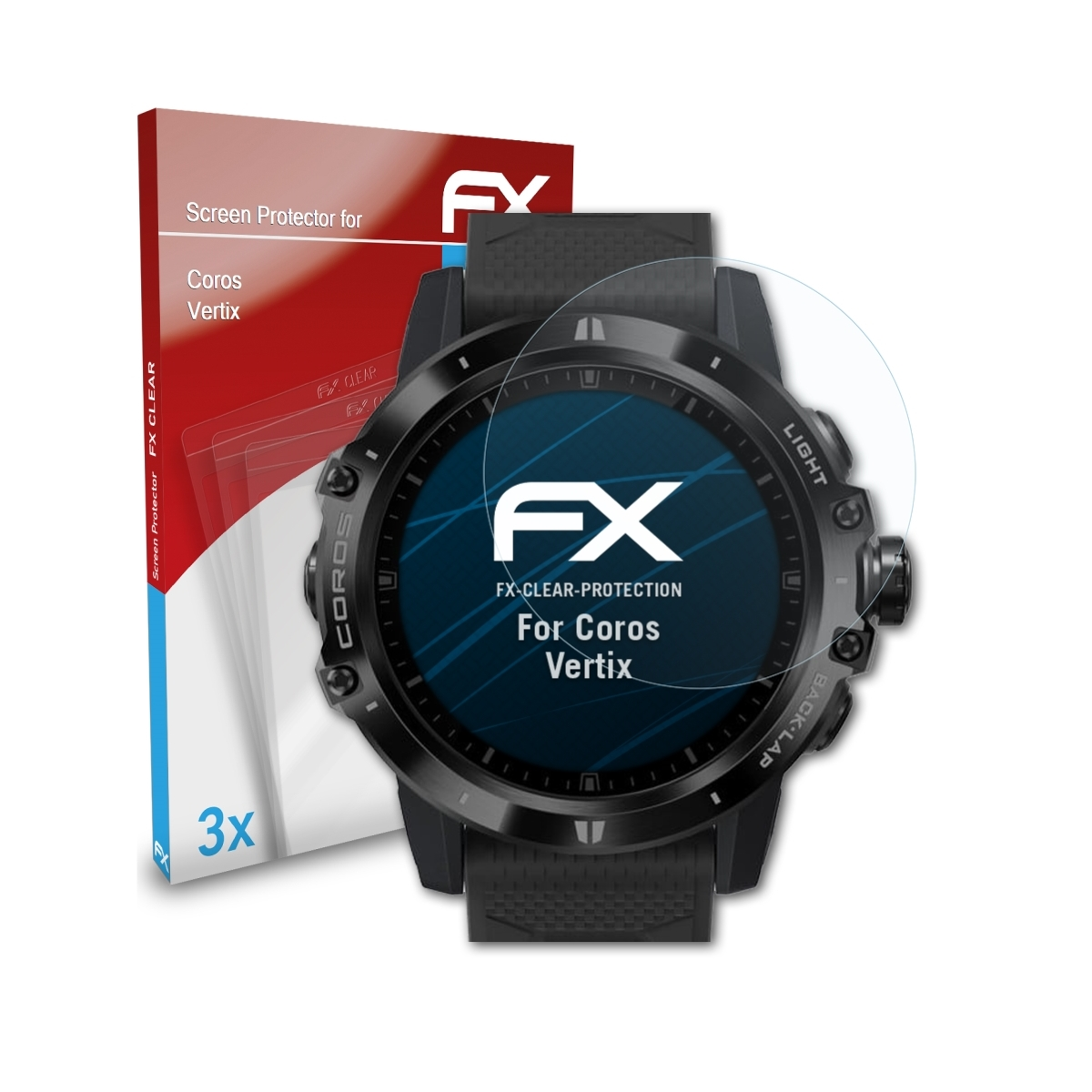 ATFOLIX 3x FX-Clear Displayschutz(für Vertix) Coros