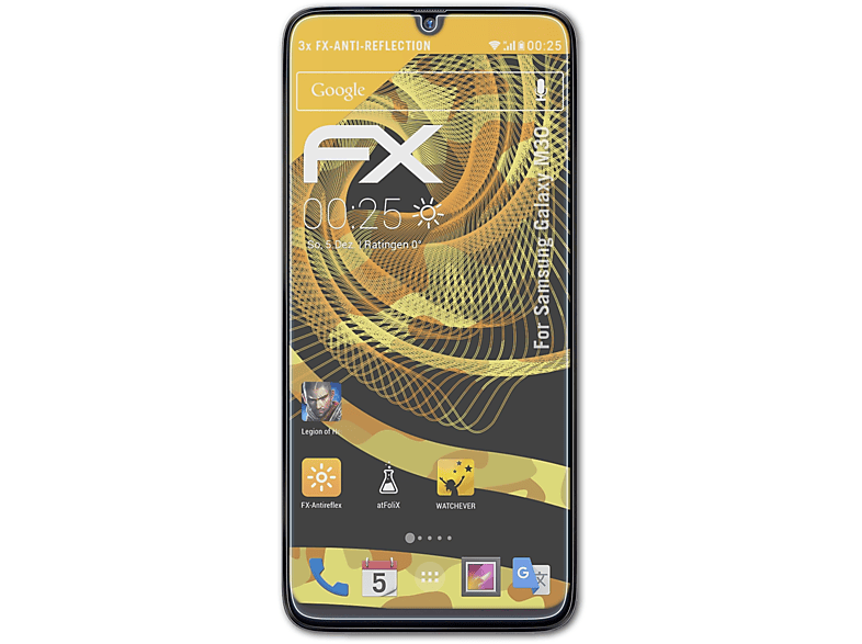 Samsung Displayschutz(für Galaxy M30) 3x ATFOLIX FX-Antireflex