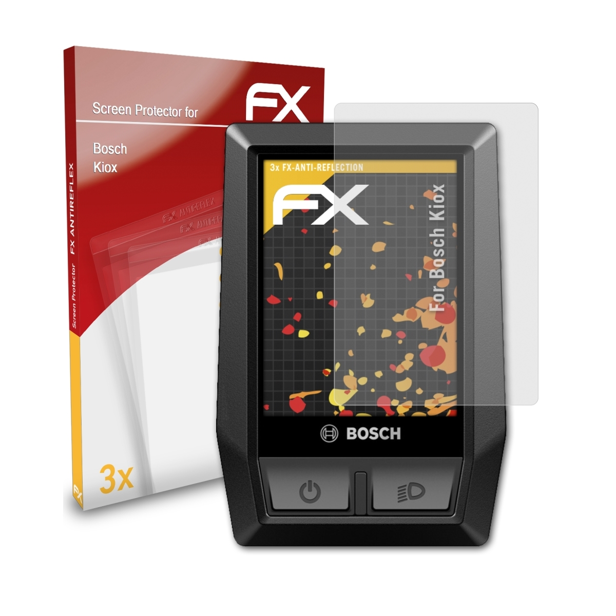 ATFOLIX 3x Displayschutz(für Bosch FX-Antireflex Kiox)