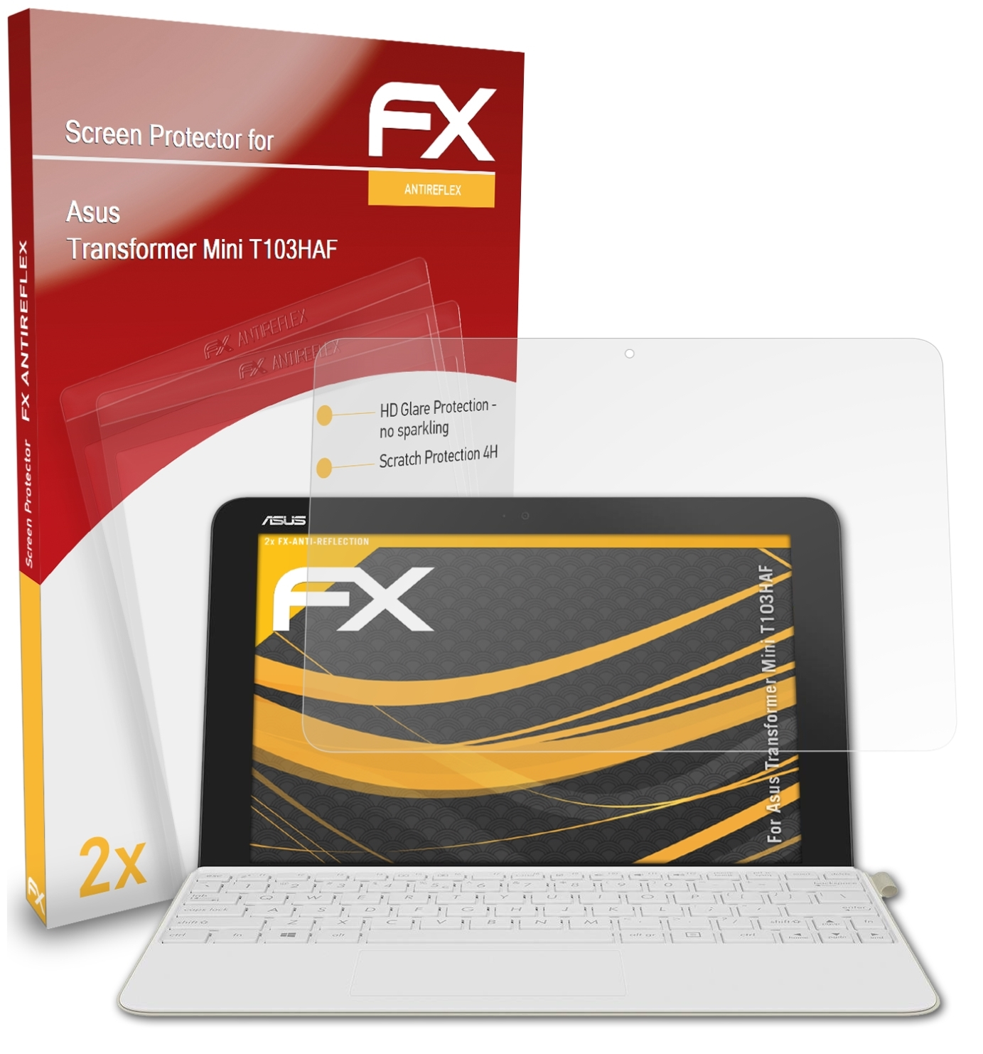 Transformer ATFOLIX 2x FX-Antireflex Asus Mini Displayschutz(für T103HAF)