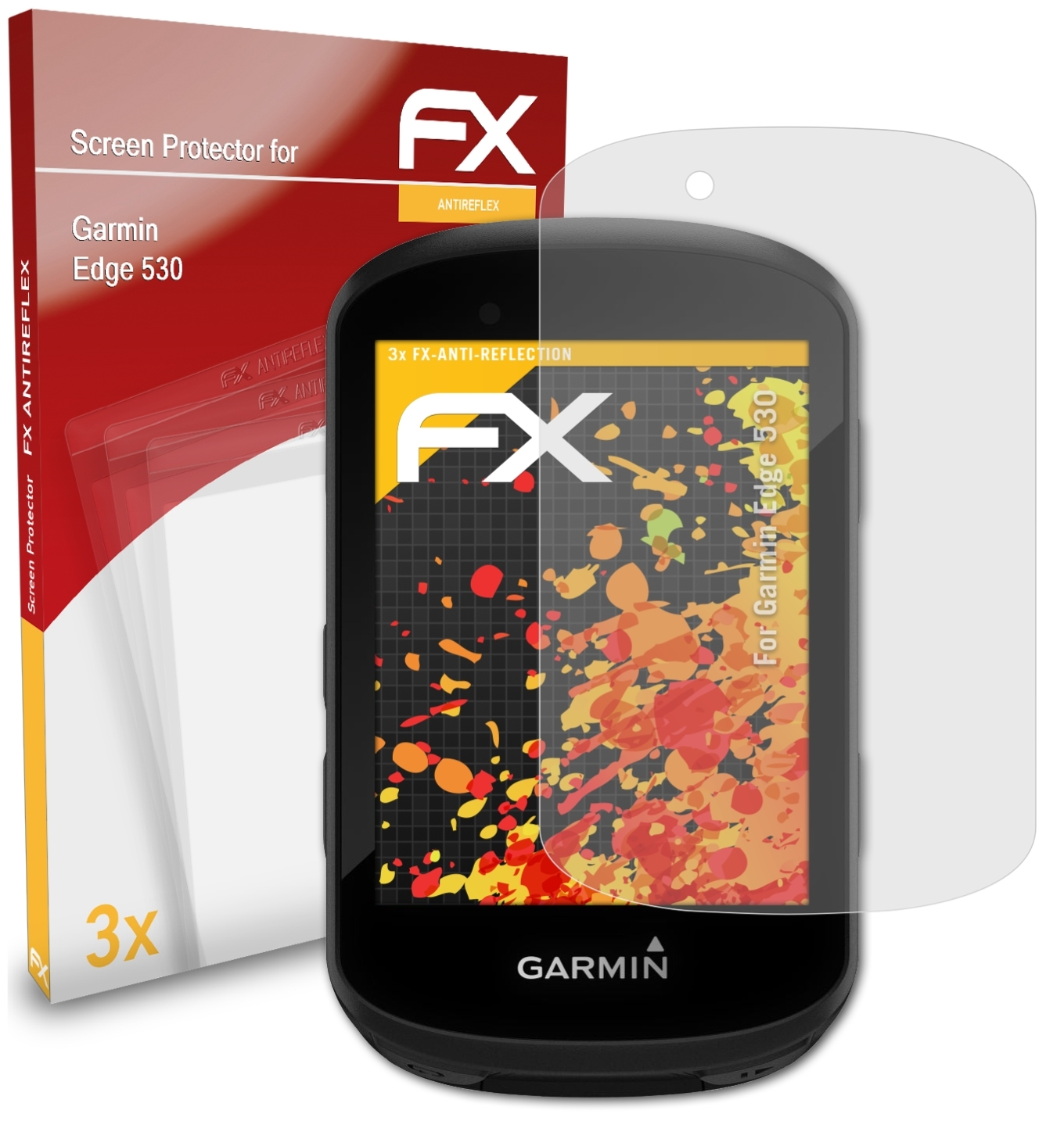 Displayschutz(für 3x FX-Antireflex 530) Edge Garmin ATFOLIX