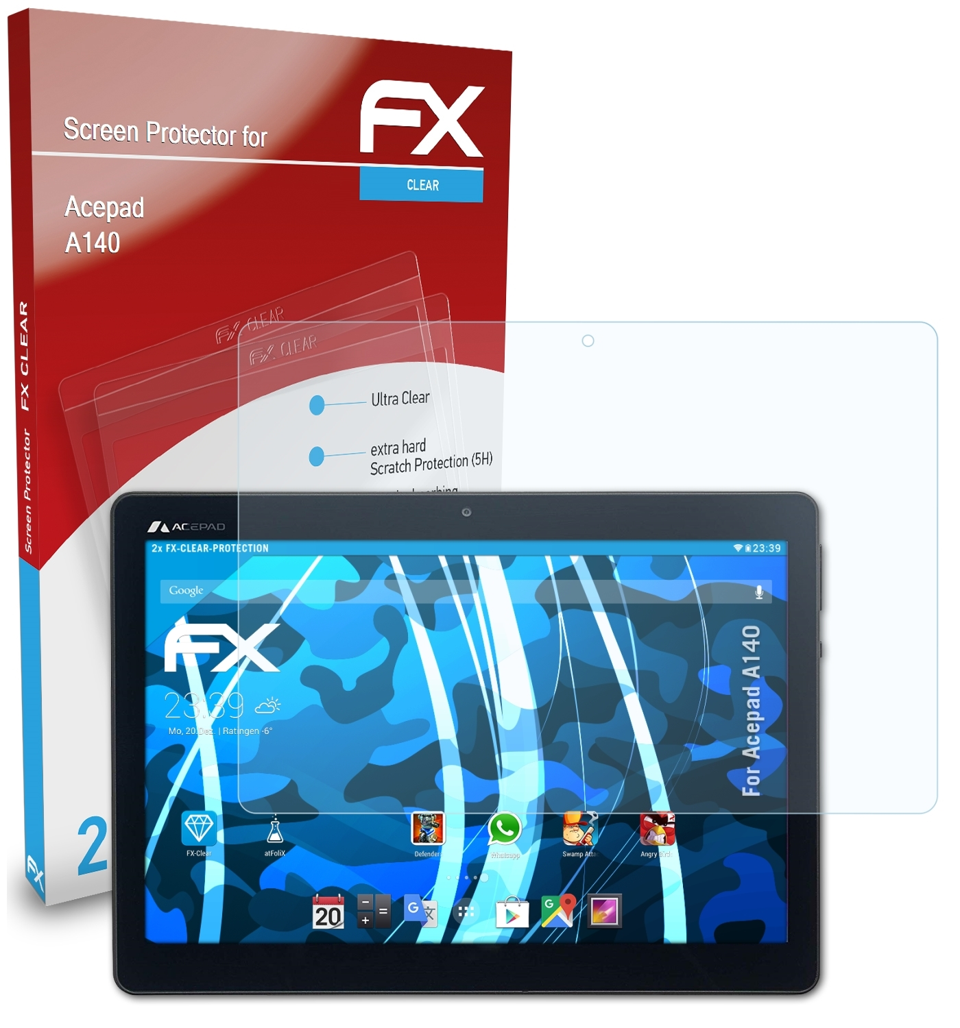 A140) FX-Clear Displayschutz(für ATFOLIX 2x Acepad