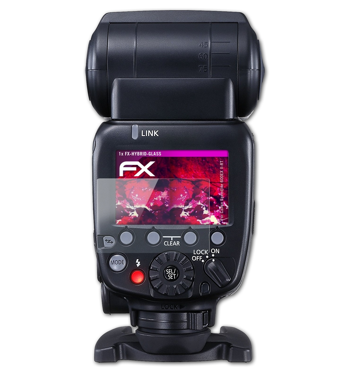 ATFOLIX FX-Hybrid-Glass 600EX Canon Speedlite II-RT) Schutzglas(für