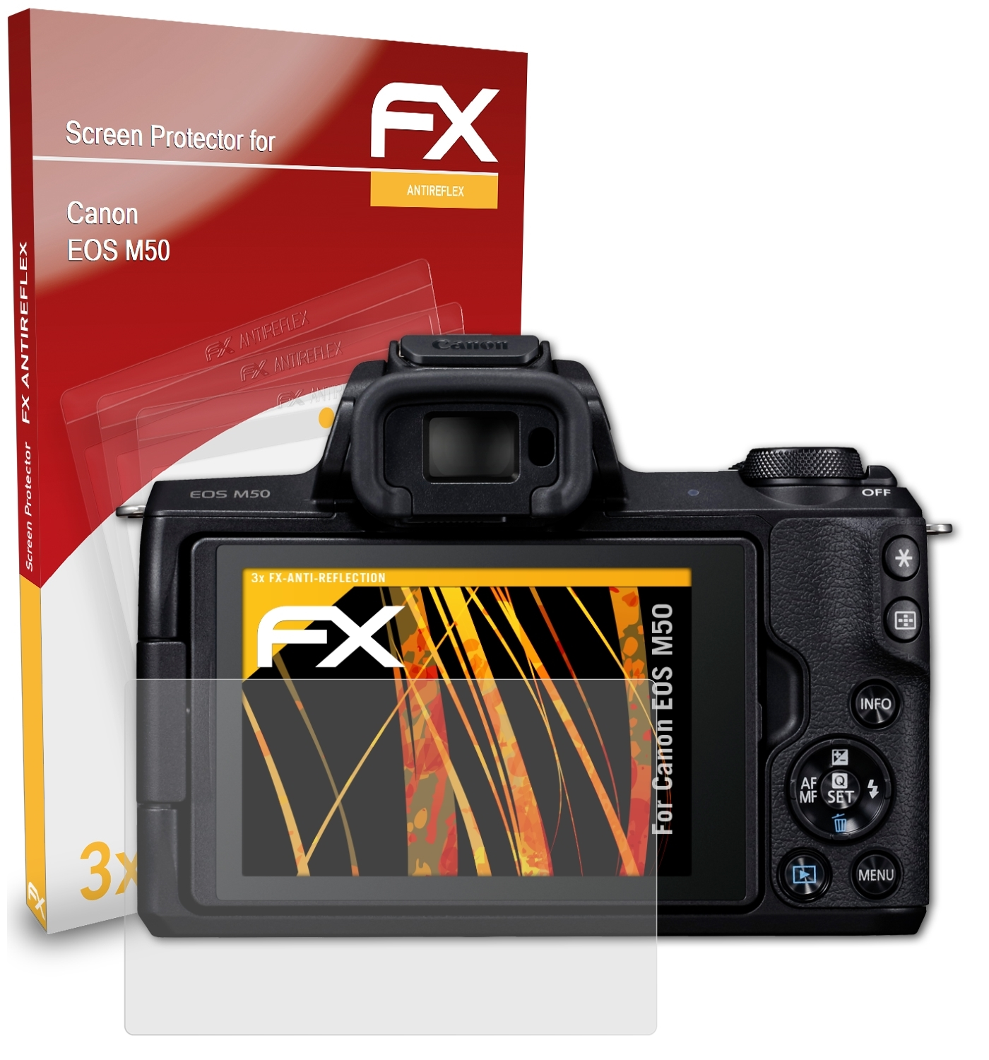 M50) 3x Canon Displayschutz(für ATFOLIX EOS FX-Antireflex