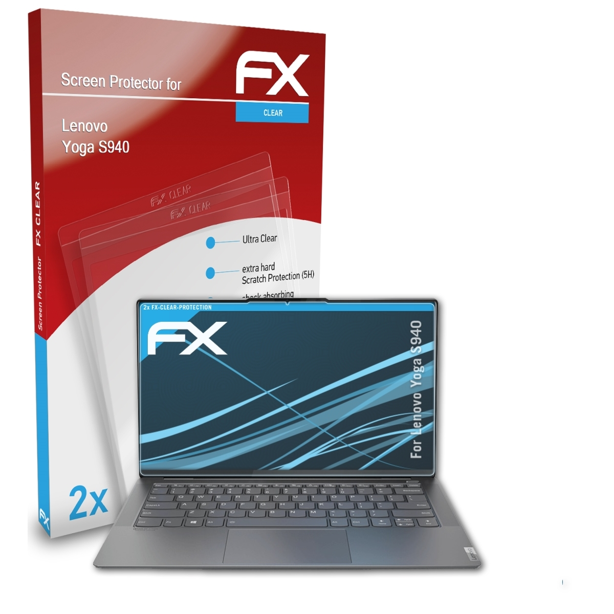 ATFOLIX 2x FX-Clear Displayschutz(für Yoga S940) Lenovo