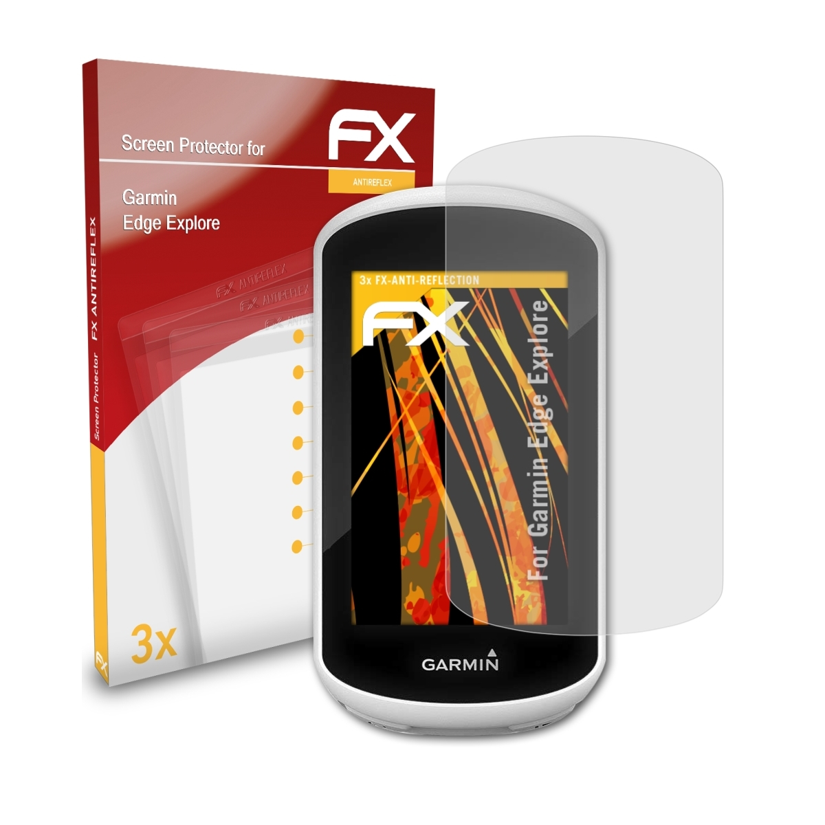FX-Antireflex 3x Edge Displayschutz(für Explore) ATFOLIX Garmin