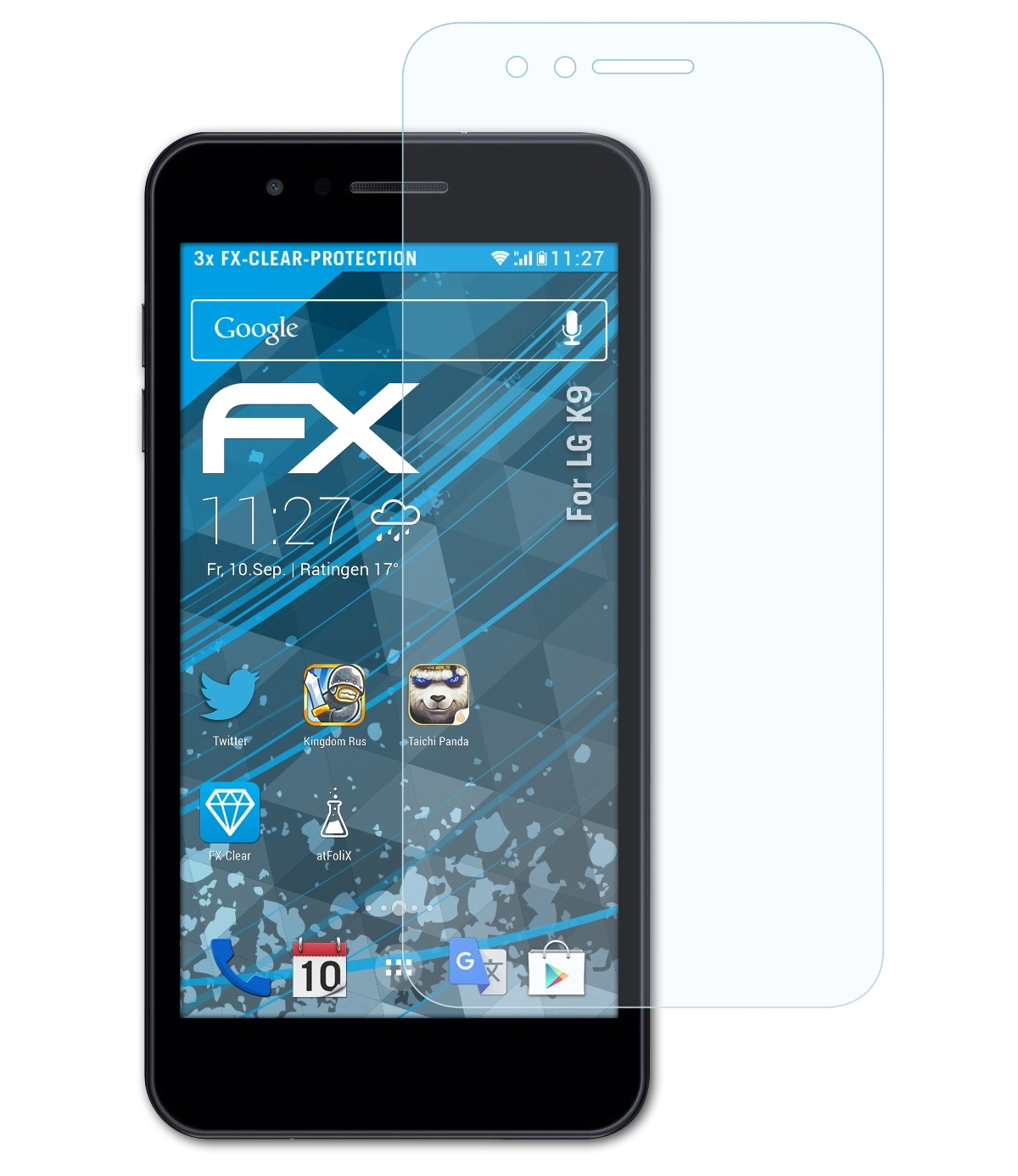 LG Displayschutz(für ATFOLIX 3x K9) FX-Clear