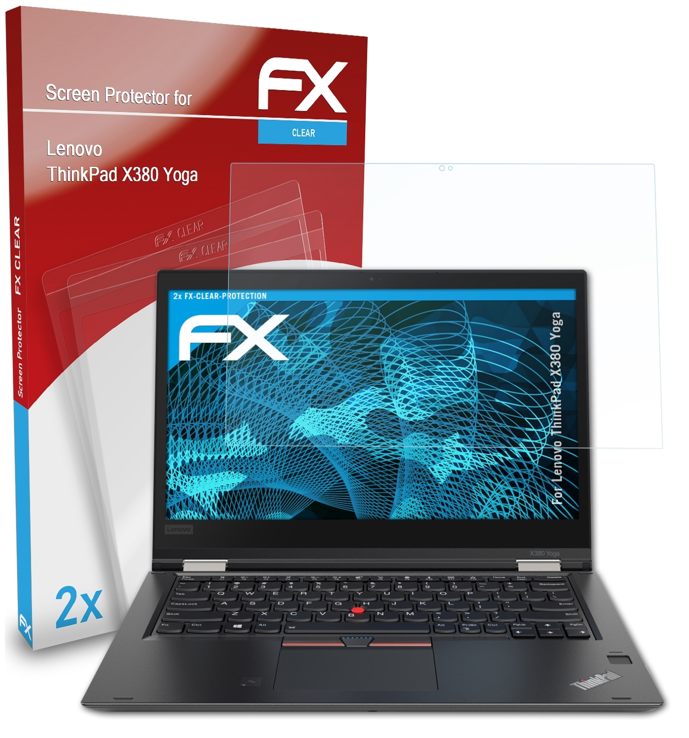 2x Lenovo FX-Clear X380 Yoga) Displayschutz(für ThinkPad ATFOLIX