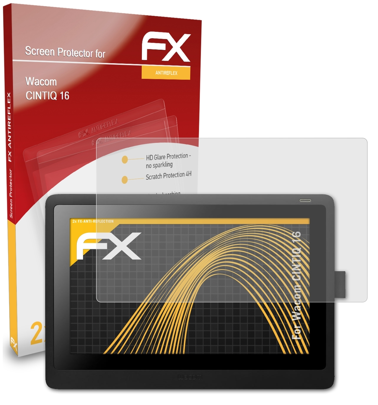 CINTIQ Displayschutz(für 16) FX-Antireflex ATFOLIX Wacom 2x