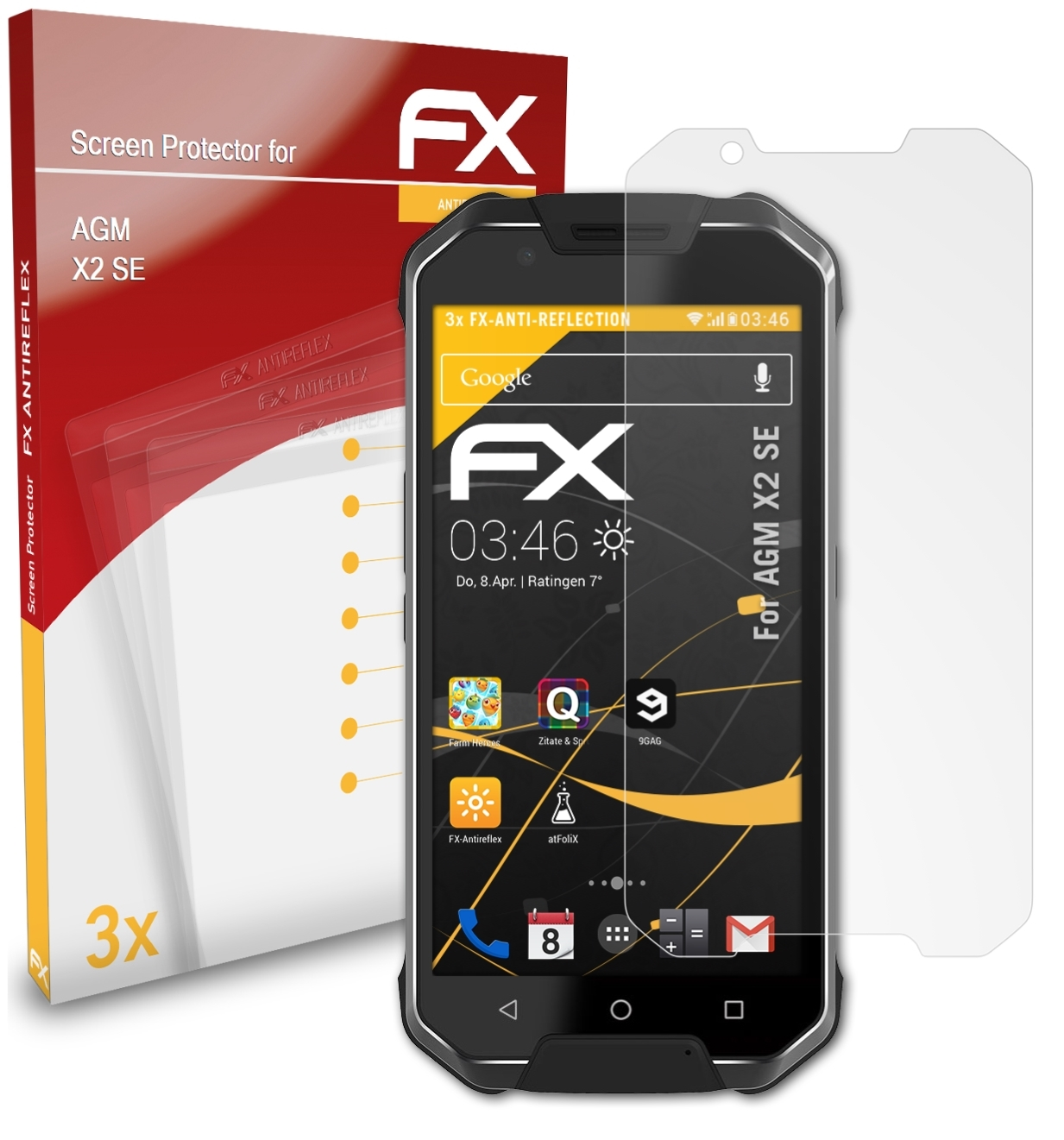 ATFOLIX X2 FX-Antireflex 3x AGM SE) Displayschutz(für