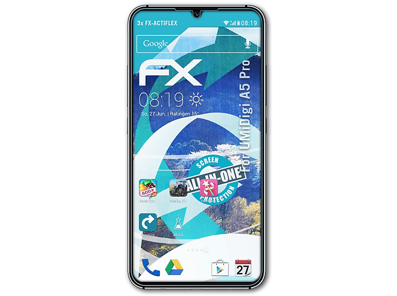 ATFOLIX 3x Displayschutz(für UMiDigi Pro) A5 FX-ActiFleX
