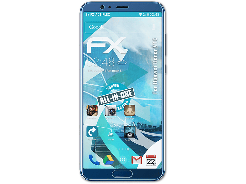 ATFOLIX 3x FX-ActiFleX Displayschutz(für Huawei Honor V10)
