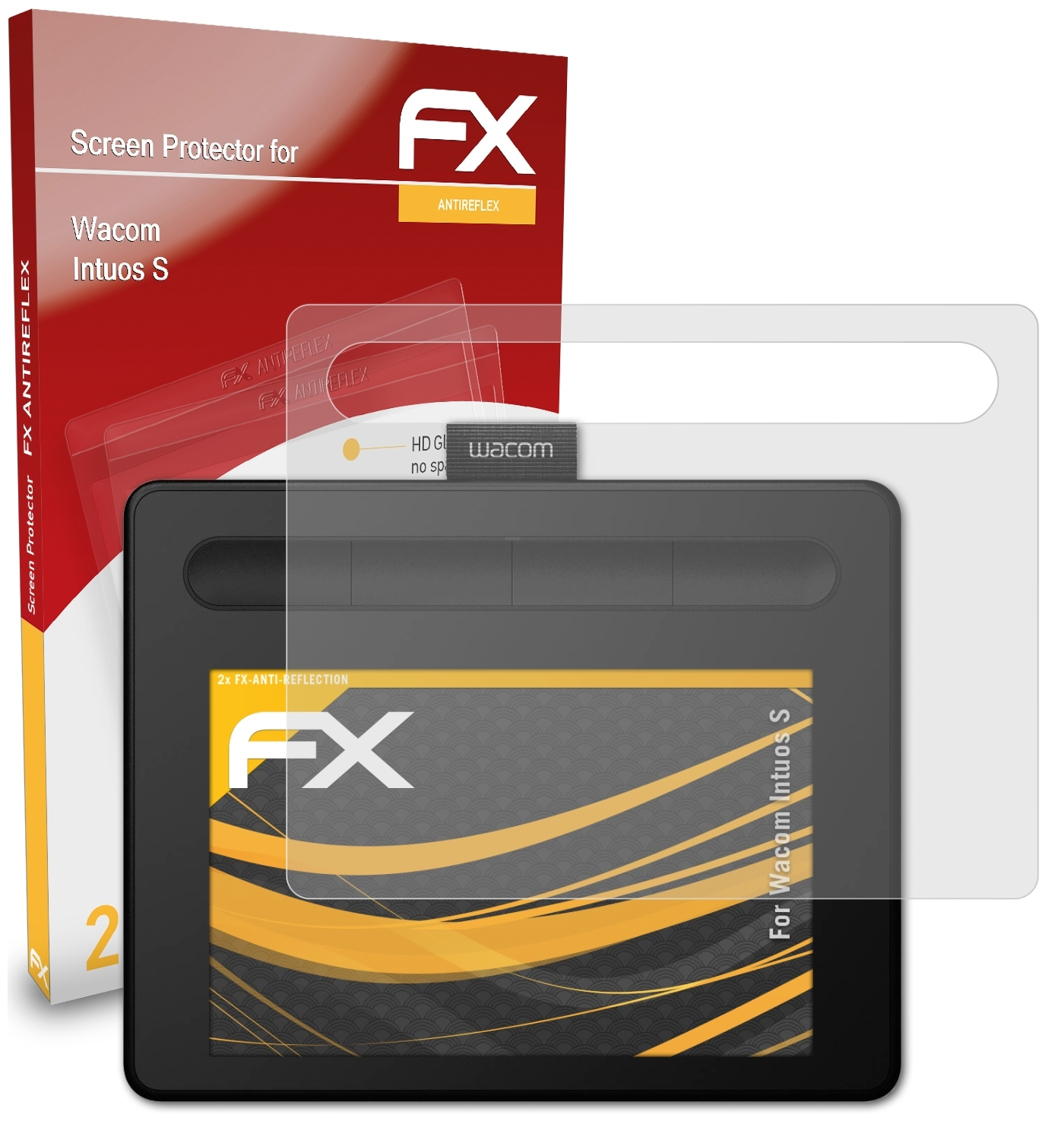 ATFOLIX 2x FX-Antireflex Displayschutz(für Wacom Intuos S)
