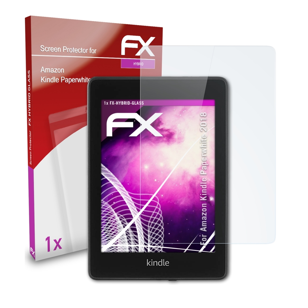 ATFOLIX FX-Hybrid-Glass Kindle Schutzglas(für Amazon Paperwhite (2018))