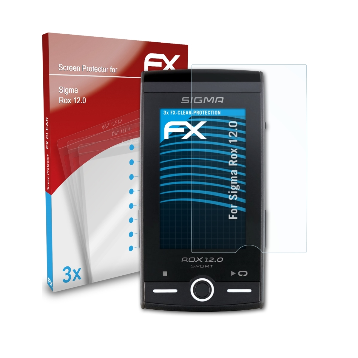 ATFOLIX 3x FX-Clear Displayschutz(für 12.0) Sigma Rox