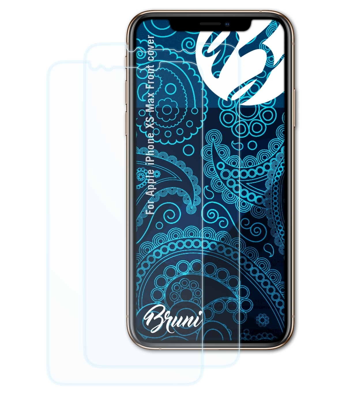 (Front BRUNI Schutzfolie(für Basics-Clear XS Max cover)) 2x Apple iPhone