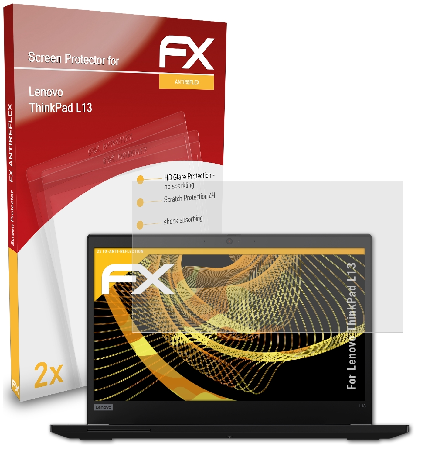 2x L13) FX-Antireflex ThinkPad ATFOLIX Displayschutz(für Lenovo