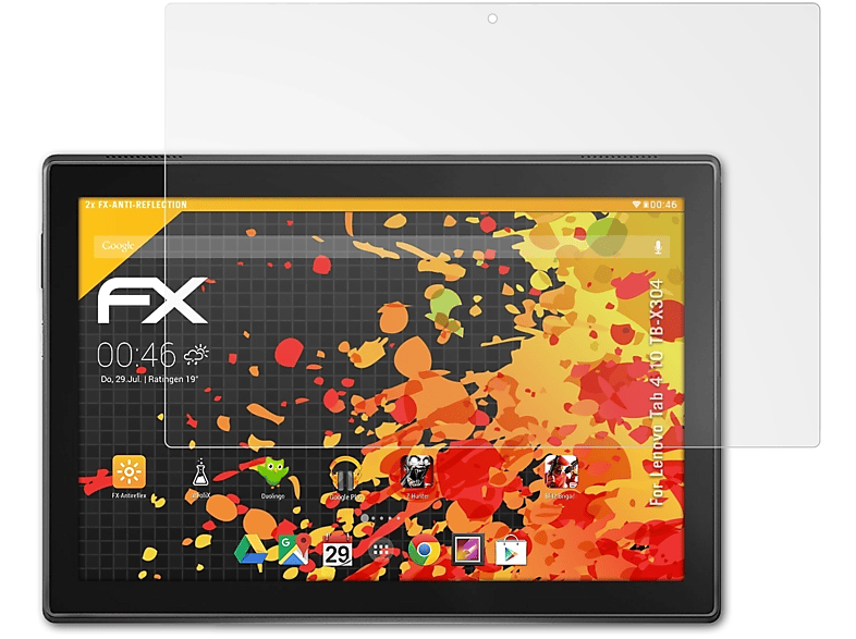 ATFOLIX 2x FX-Antireflex Displayschutz(für Lenovo Tab 4 10 (TB-X304))