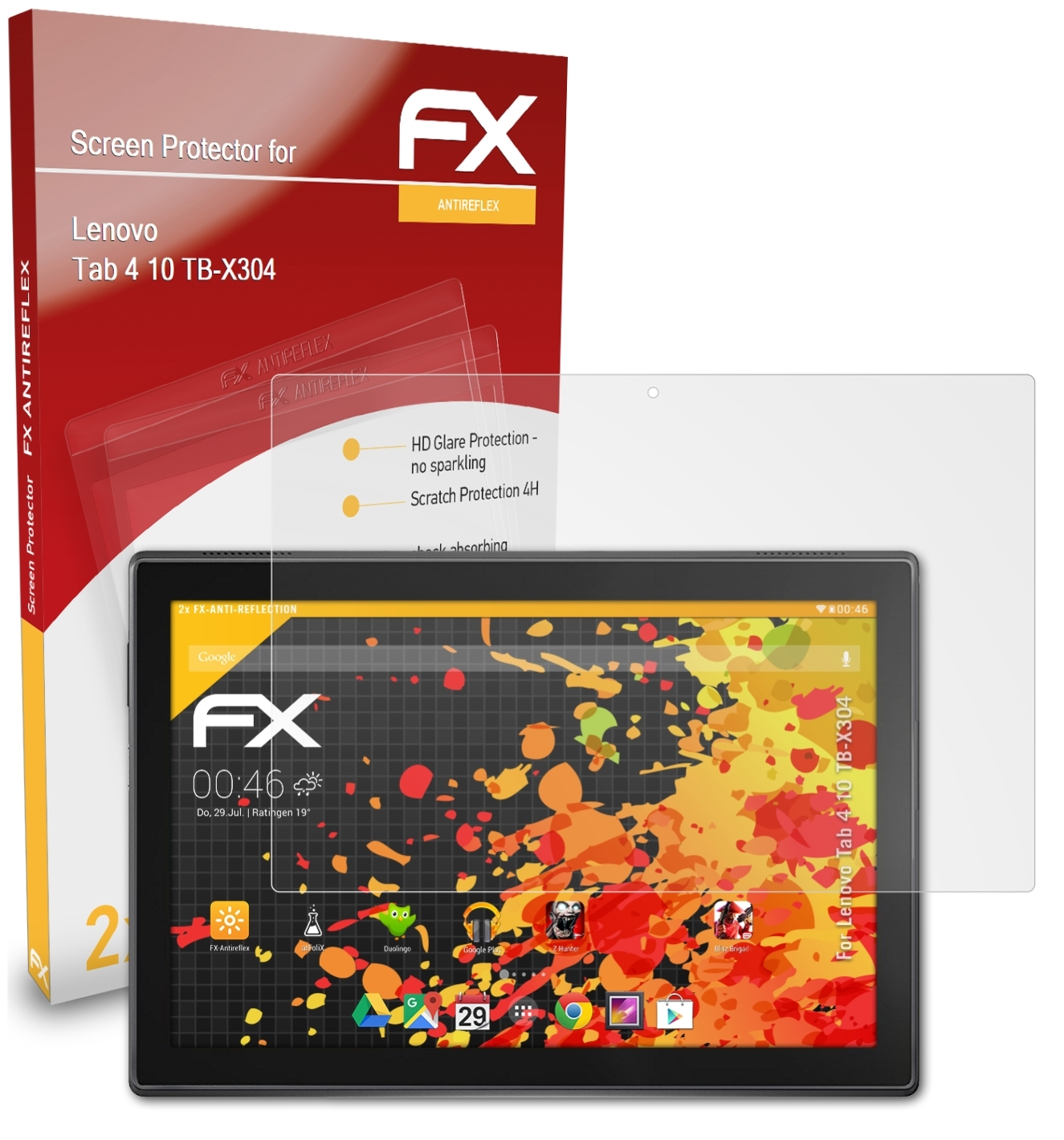 ATFOLIX 2x 10 Lenovo Displayschutz(für Tab FX-Antireflex (TB-X304)) 4