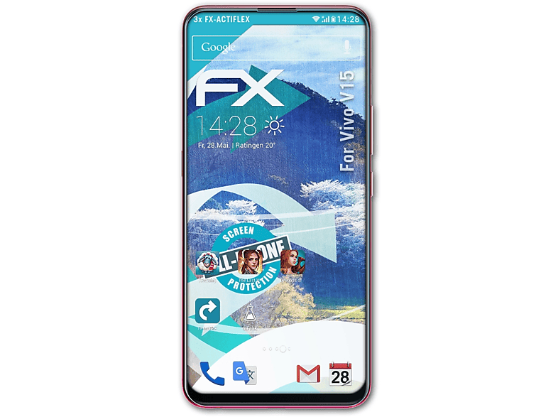 ATFOLIX 3x FX-ActiFleX Displayschutz(für Vivo V15)