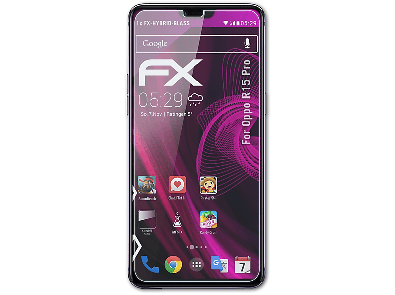 Pro) FX-Hybrid-Glass ATFOLIX R15 Oppo Schutzglas(für