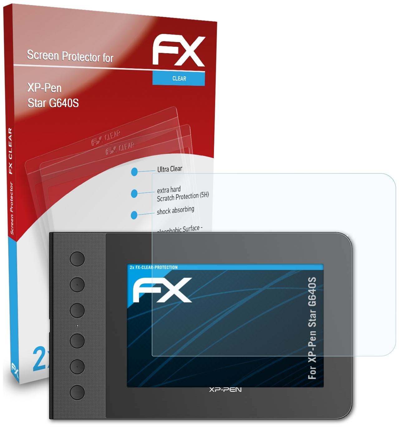 G640S) XP-PEN FX-Clear Star Displayschutz(für 2x ATFOLIX