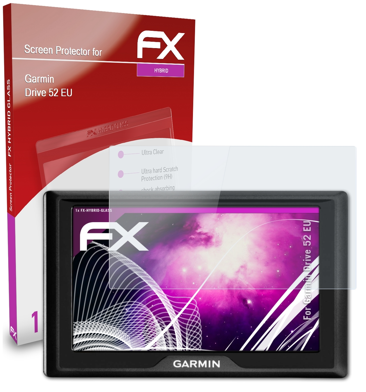 FX-Hybrid-Glass 52 Garmin Drive Schutzglas(für ATFOLIX EU)