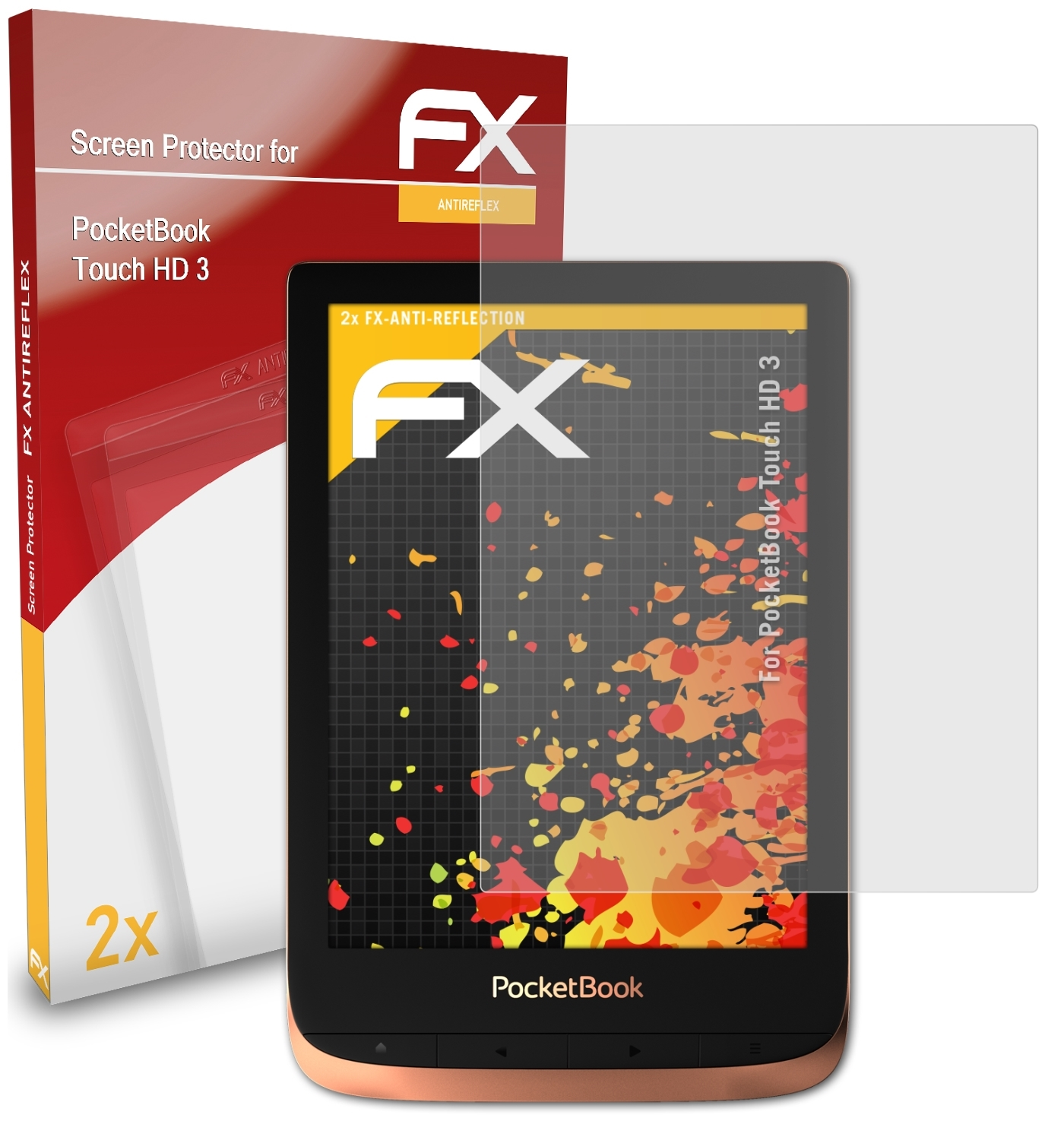 FX-Antireflex 3) HD ATFOLIX PocketBook Touch Displayschutz(für 2x