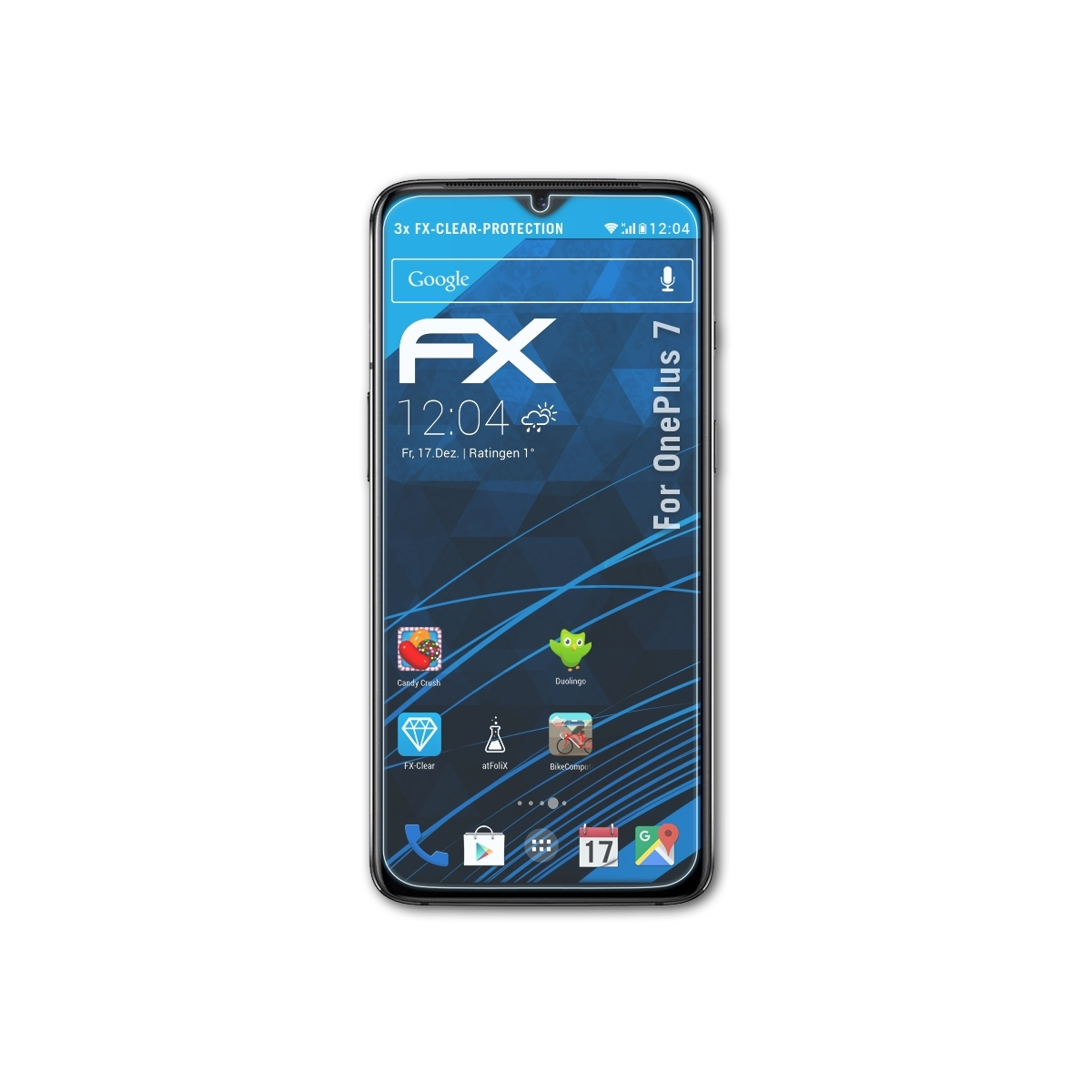 FX-Clear 3x Displayschutz(für OnePlus 7) ATFOLIX