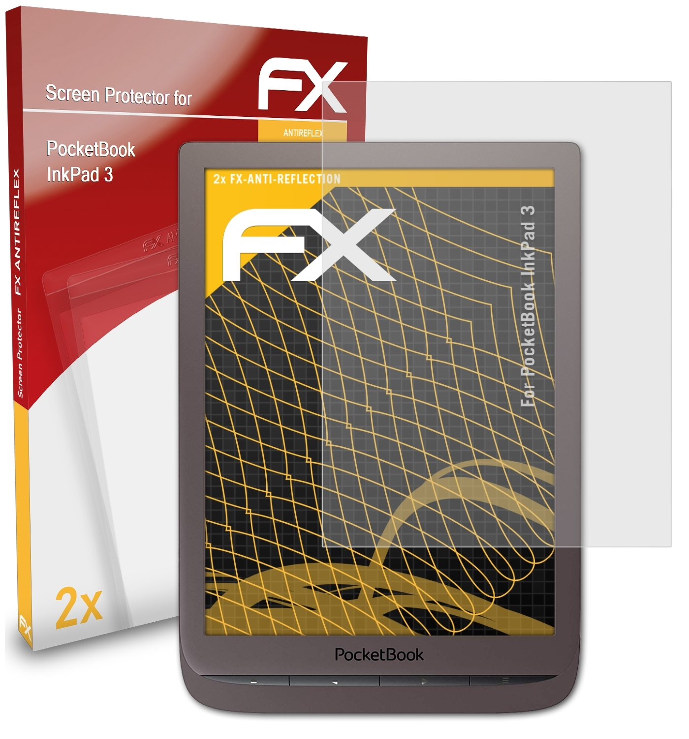 ATFOLIX 2x FX-Antireflex PocketBook 3) Displayschutz(für InkPad