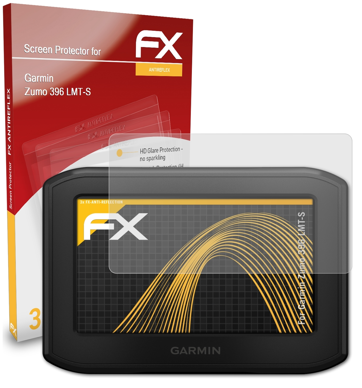 ATFOLIX 3x Garmin FX-Antireflex LMT-S) Zumo 396 Displayschutz(für