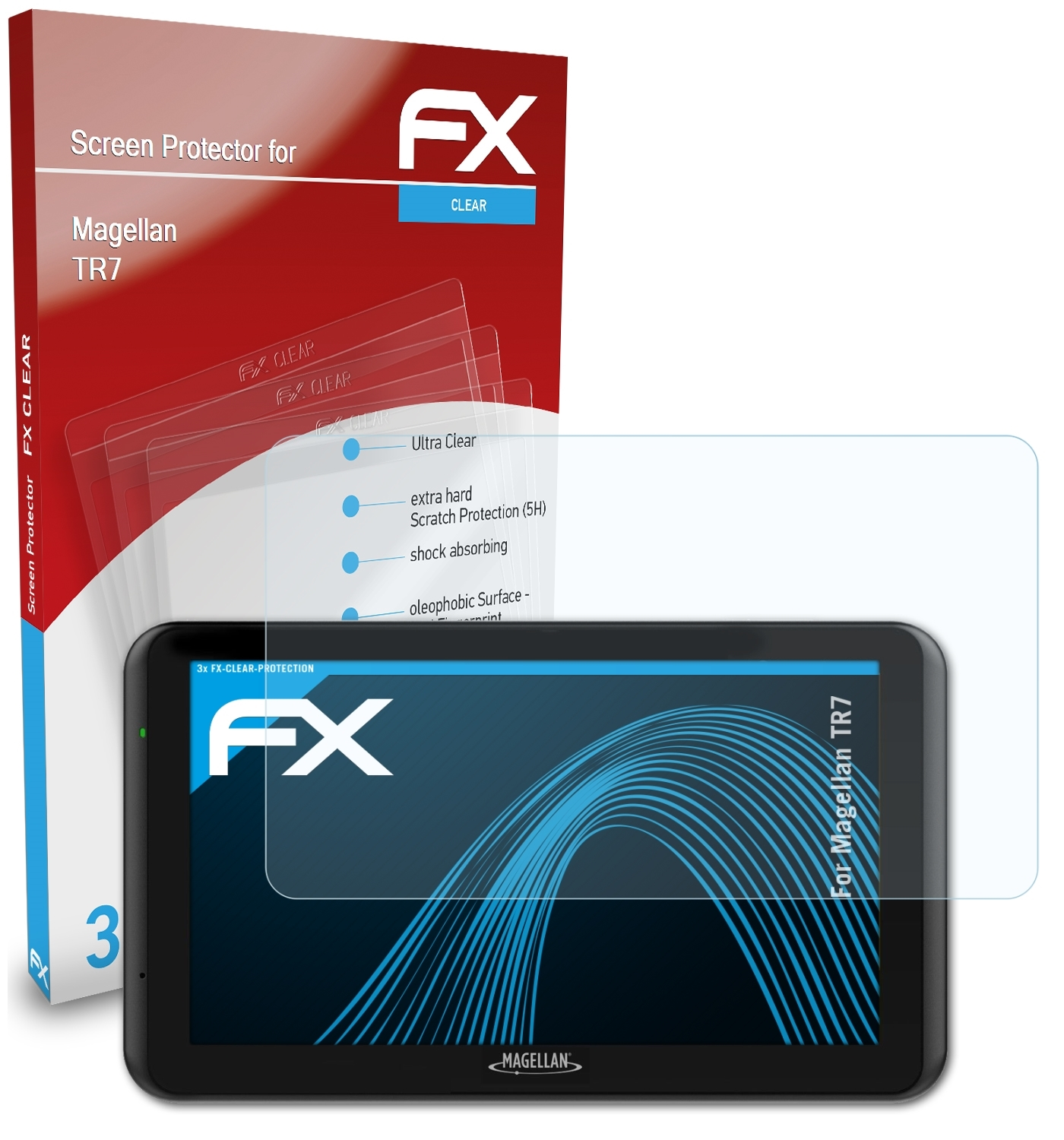 ATFOLIX 3x TR7) Displayschutz(für FX-Clear Magellan