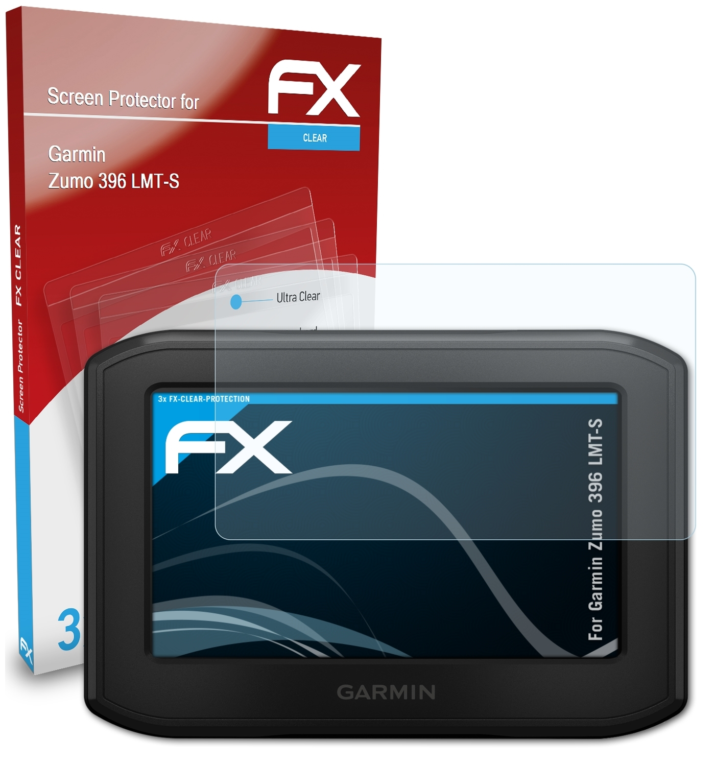 FX-Clear Displayschutz(für ATFOLIX Zumo Garmin 396 3x LMT-S)